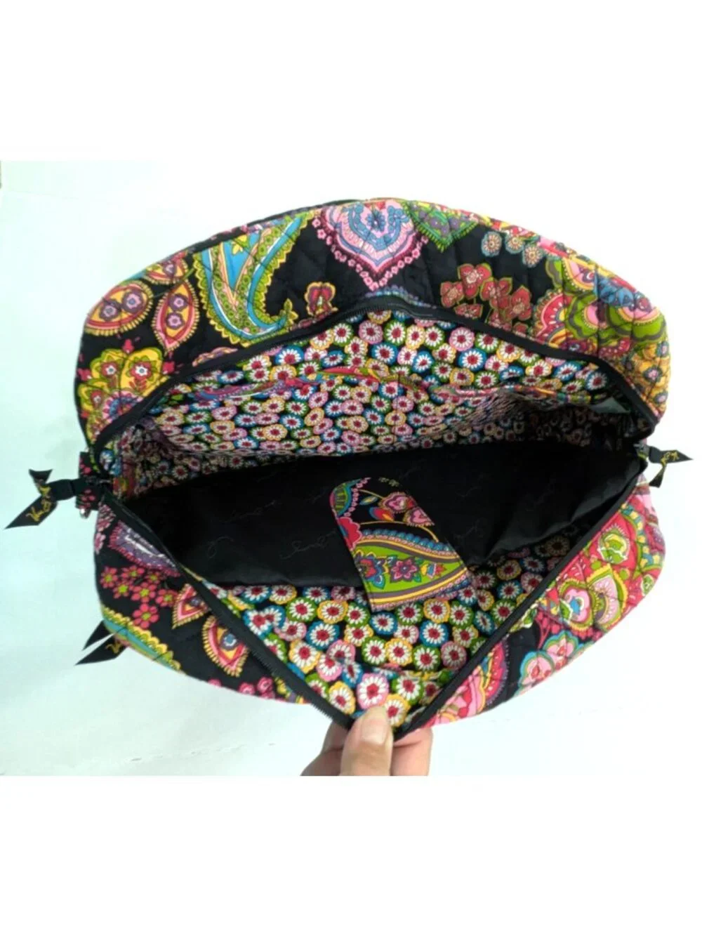 Vera Bradley Quilted Commuter Bag Tote Symphony in Hue Top Handle and Strap